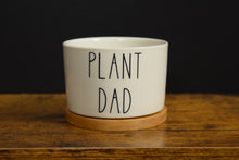 Load image into Gallery viewer, Plant Dad Succulent Pot, Funny Mini 3 inch Pot With Bamboo Drip Tray