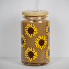 Load image into Gallery viewer, Summer Sunflowers Iced Coffee Cup 16oz or 20oz