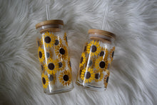 Load image into Gallery viewer, Summer Sunflowers Iced Coffee Cup 16oz or 20oz