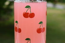 Load image into Gallery viewer, Cherries Dishwasher Safe Iced Coffee Cup, 16oz or 20oz, Bamboo Lid & Reusable Straw