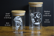 Load image into Gallery viewer, Floral Stash Jar, Smell Resistant Glass Containers, 220 or 320ml