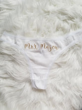 Load image into Gallery viewer, Personalized Mrs. Bridal Panties
