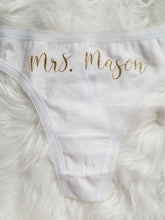 Load image into Gallery viewer, Personalized Mrs. Bridal Panties
