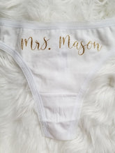 Load image into Gallery viewer, Personalized Mrs. Bridal Panties
