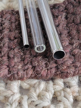 Load image into Gallery viewer, Sustainable, Reusable Glass and Stainless Steel Straws