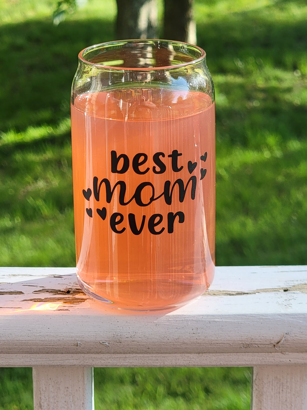 Best Mom Ever Iced Coffee Cup 16 or 20oz, Bamboo Lid & Reusable Straw