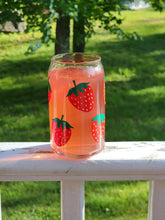 Load image into Gallery viewer, Strawberry Glass Cup 16oz or 20oz