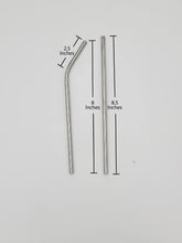 Load image into Gallery viewer, Sustainable, Reusable Glass and Stainless Steel Straws
