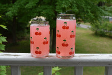 Load image into Gallery viewer, Cherries Dishwasher Safe Iced Coffee Cup, 16oz or 20oz, Bamboo Lid &amp; Reusable Straw
