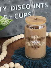 Load image into Gallery viewer, Coffee Coffee Coffee Iced Coffee Cup 16 or 20oz
