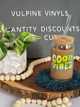 Load image into Gallery viewer, Good Vibes Iced Coffee Cup 16 or 20oz
