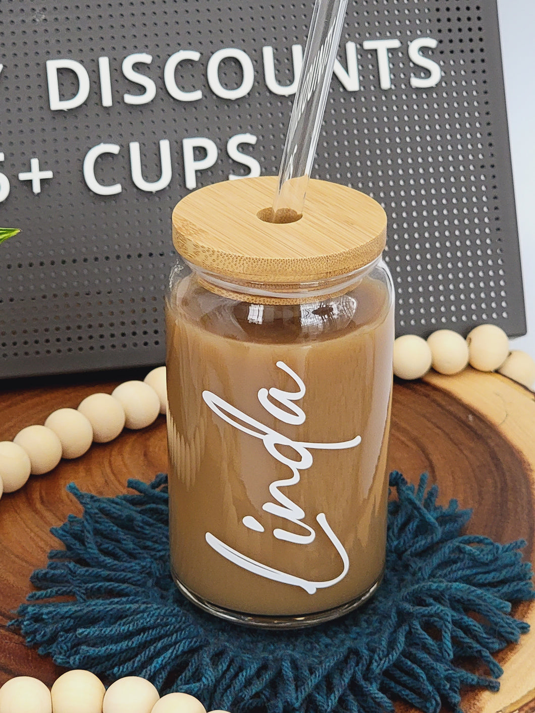 Personalized Iced Coffee Cup 16 or 20oz