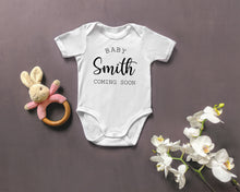 Load image into Gallery viewer, Personalized Pregnancy Announcement Baby Bodysuit
