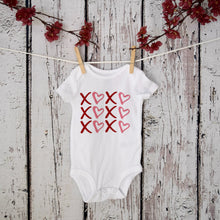 Load image into Gallery viewer, XOXO Heart Valentine&#39;s Day Baby Bodysuit
