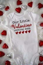 Load image into Gallery viewer, Our Little Valentine Pregnancy Announcement Baby Bodysuit

