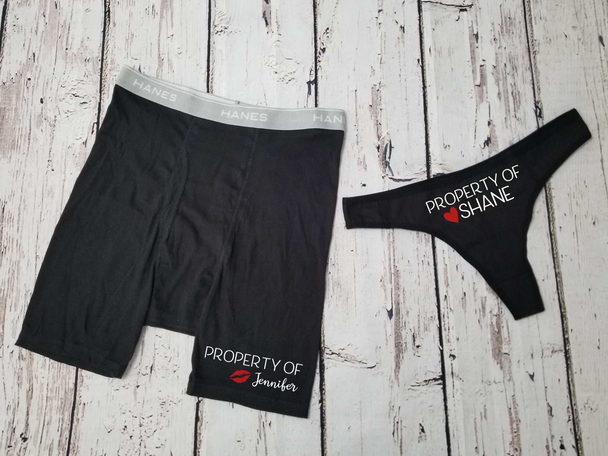 Couple Gifted Personalized Couple Match Underwear For Couples